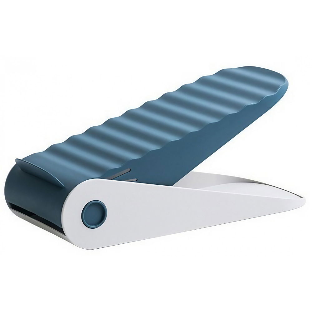 Suport pentru pantofi, cu două straturi, organizator, antiderapant și durabil, inălțime reglabilă, 25.5x11x7.5 cm, albastru, 150 g [1]