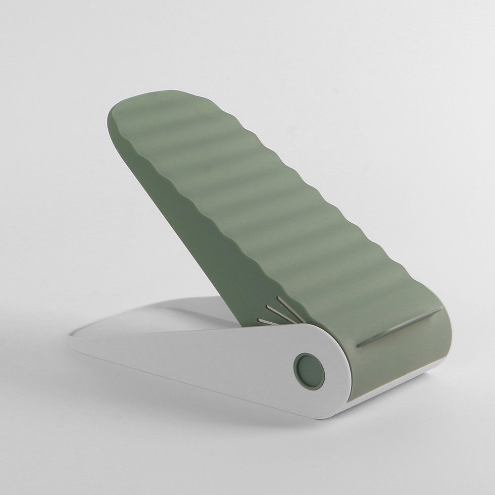 Suport pentru pantofi, cu două straturi, organizator, antiderapant și durabil, inălțime reglabilă, 25.5x11x7.5 cm, verde, 150 g [7]