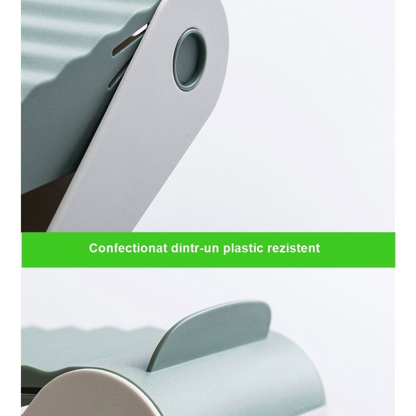 Suport pentru pantofi, cu două straturi, organizator, antiderapant și durabil, inălțime reglabilă, 25.5x11x7.5 cm, verde, 150 g [3]