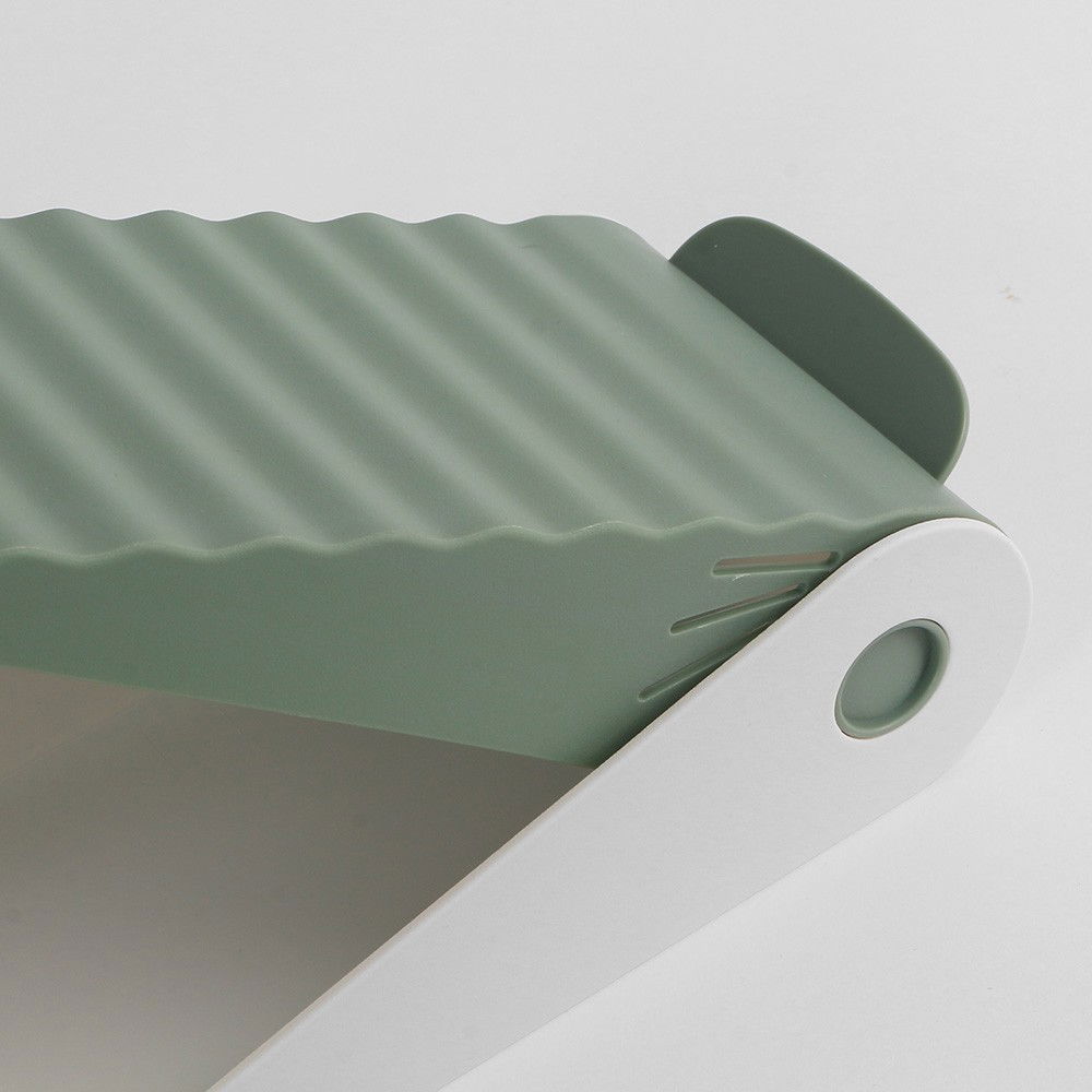 Suport pentru pantofi, cu două straturi, organizator, antiderapant și durabil, inălțime reglabilă, 25.5x11x7.5 cm, verde, 150 g [5]