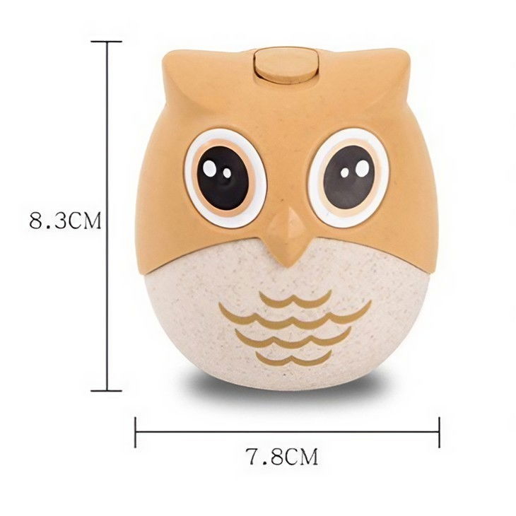 Suport pentru scobitori, model bufnita, multifunctional, 8.3x7.8 cm, portocaliu [3]