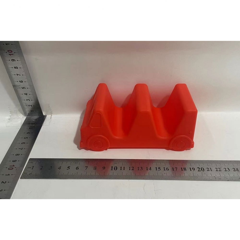 Suport pentru taco, model autobuz, 14 x 7.5 x 6.5 cm, din pp, portocaliu [2]