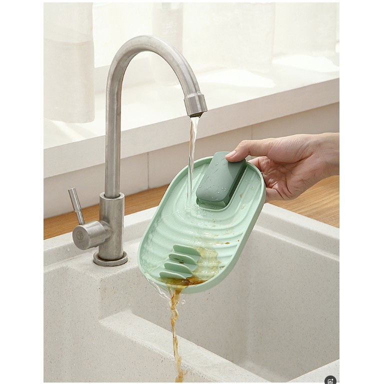 Suport pliabil, pentru capace, linguri, multifunctional, plasare pe blatul de bucatarie, 11.5 x 18 x 2.2 cm, roz [7]