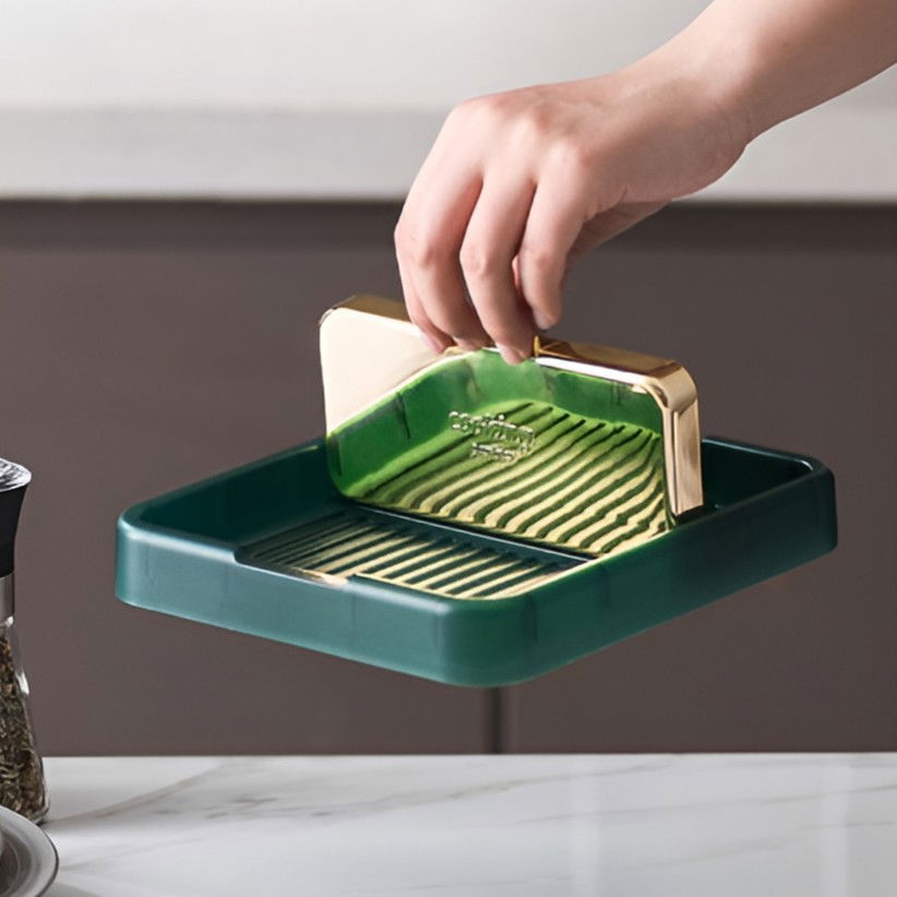 Suport pliabil, pentru capace, linguri, multifunctional, plasare pe blatul de bucatarie, 18.9x16.2x2.6 cm, verde [6]