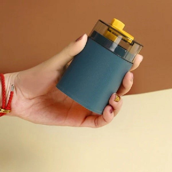 Suport scobitori, automat, cu buton si capac, din pp, 9.5x6 cm, albastru [9]