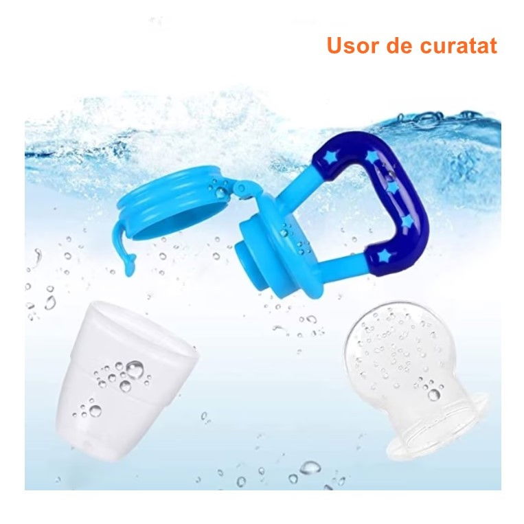 Suzeta pentru diversificarea alimentatiei/dentitie  potrivit pentru fructe si piure proaspat, albastru, fara bpa [3]