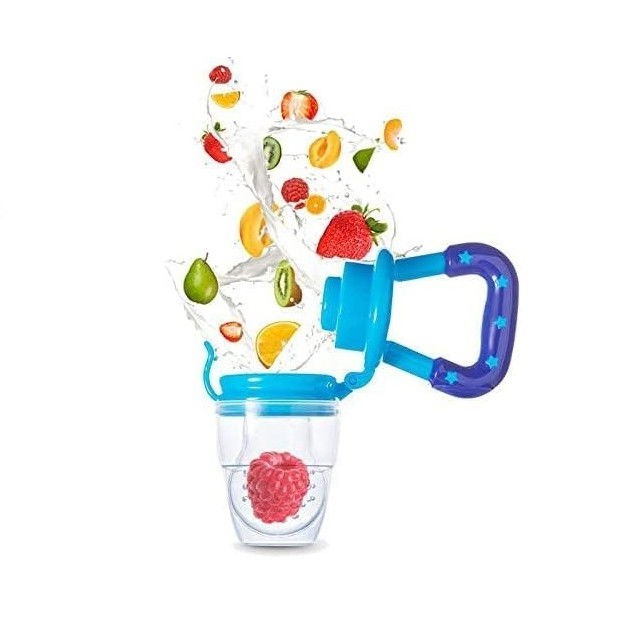 Suzeta pentru diversificarea alimentatiei/dentitie  potrivit pentru fructe si piure proaspat, albastru, fara bpa [6]