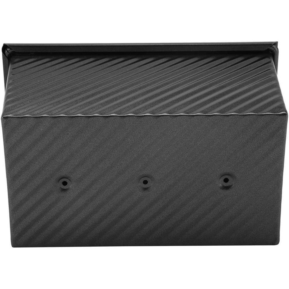 Tava pentru paine, din otel carbon, 450 g, cu capac, antiaderenta, 21 x 11 x 11.5 cm, negru [4]