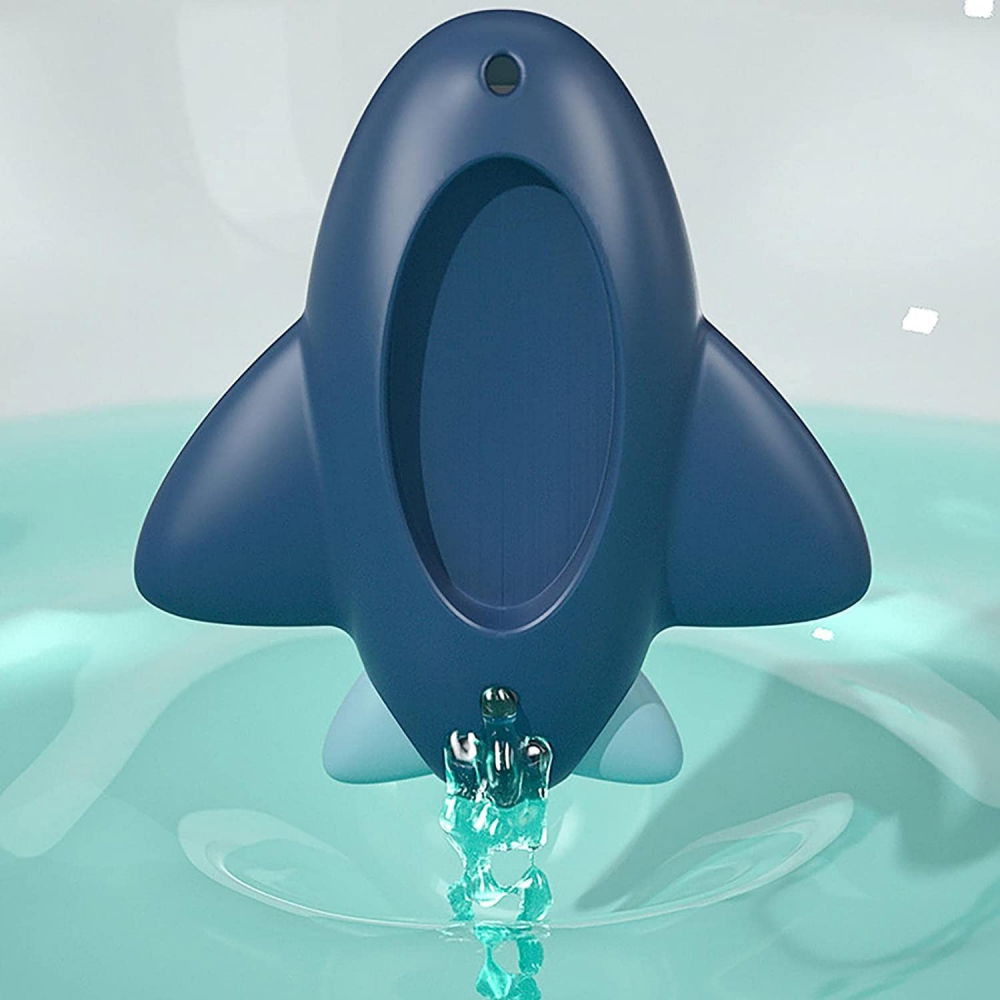 Termometru pentru baie, plutitor, rezistent la apa, multifunctional, model avion, 11x10x4 cm, albastru [4]