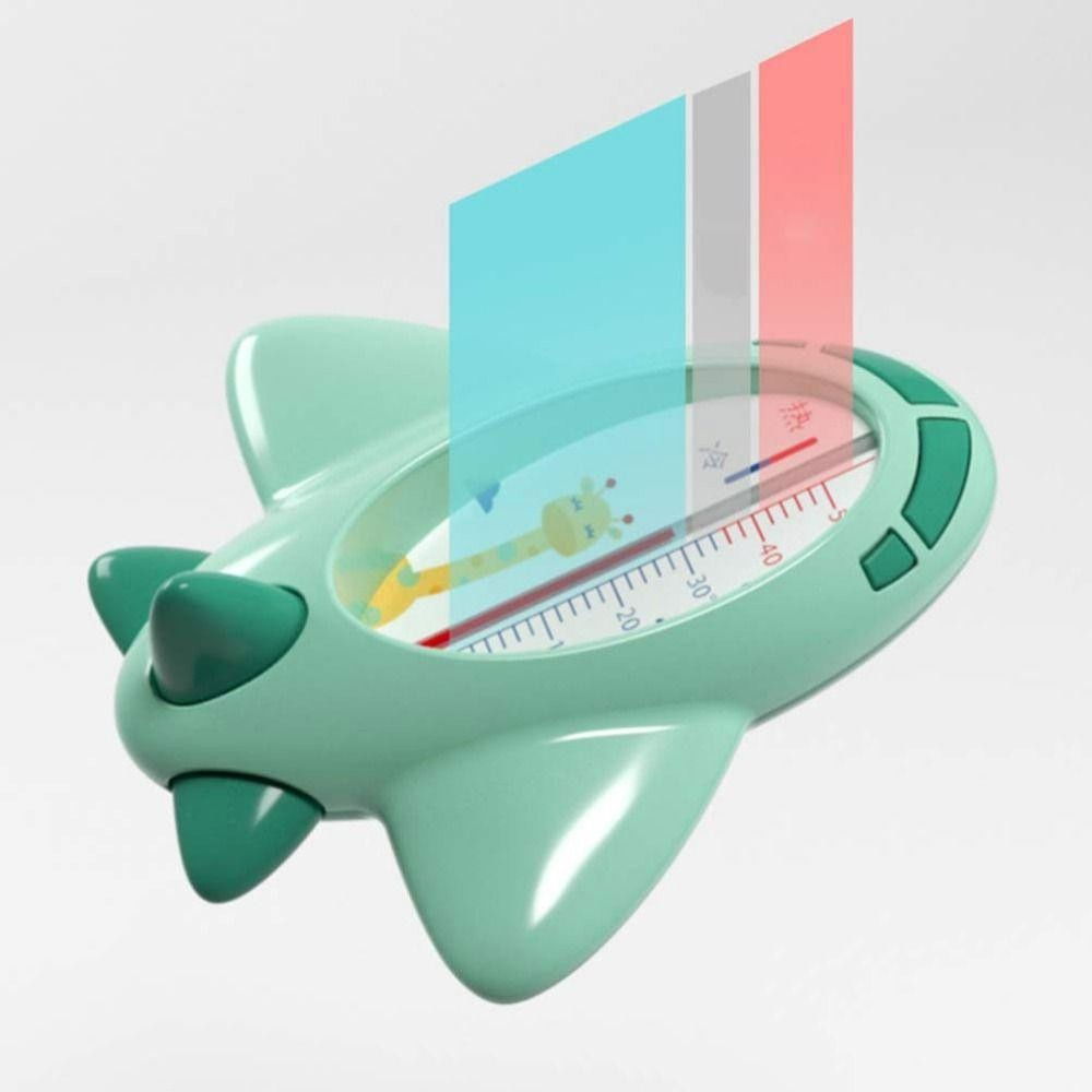 Termometru pentru baie, plutitor, rezistent la apa, multifunctional, model avion, 11x10x4 cm, verde [4]