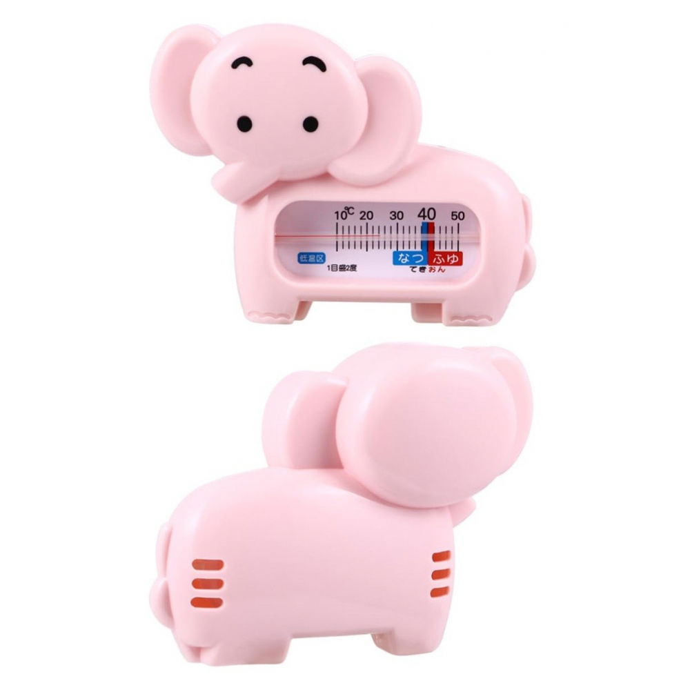 Termometru pentru baie, plutitor, rezistent la apa, multifunctional, model elefant, 11.5x9x2 cm, roz [4]