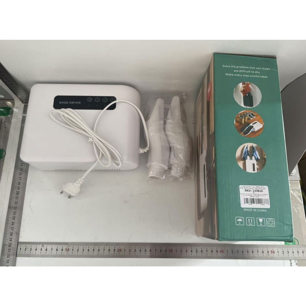 Uscator de pantofi, functie de uscare, dezinfectie, dezodorizare, montaj pe perete fara perforare, din pvc, silentios, timer, alb [4]