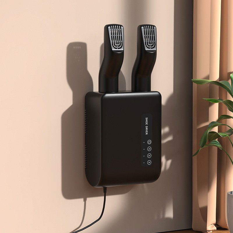 Uscator de pantofi, functie de uscare, dezinfectie, dezodorizare, montaj pe perete fara perforare, din pvc, silentios, timer, negru [4]