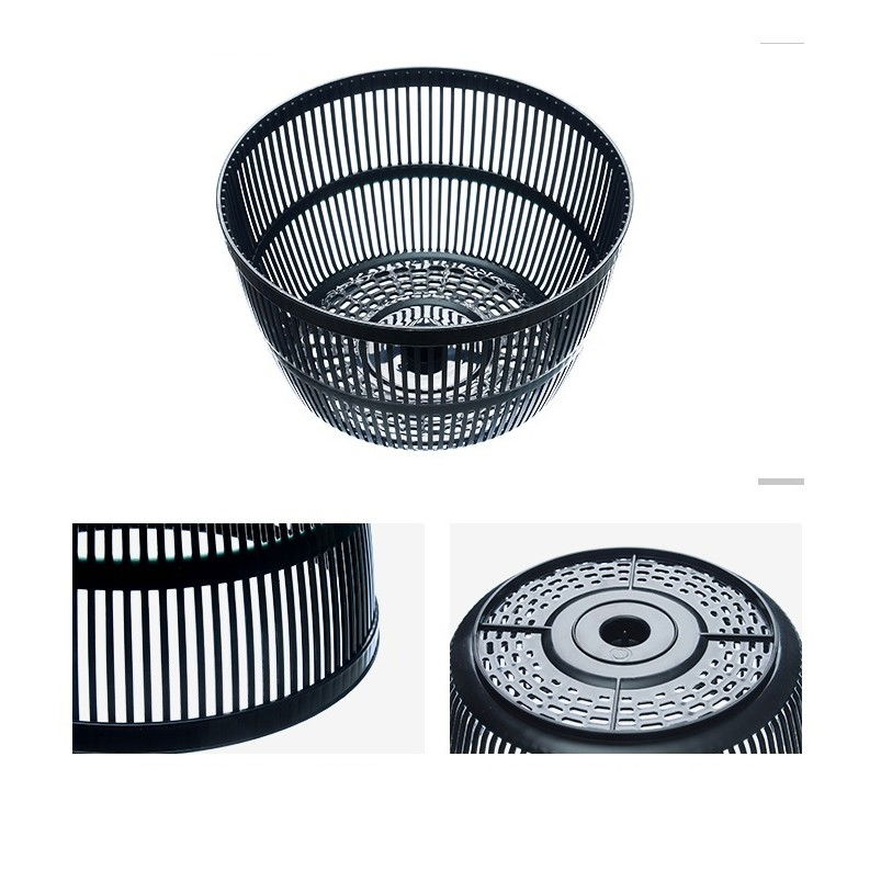 Uscator manual pentru salata si verdeturi, plastic, 20x20x25 cm, capacitate 5l, negru [3]