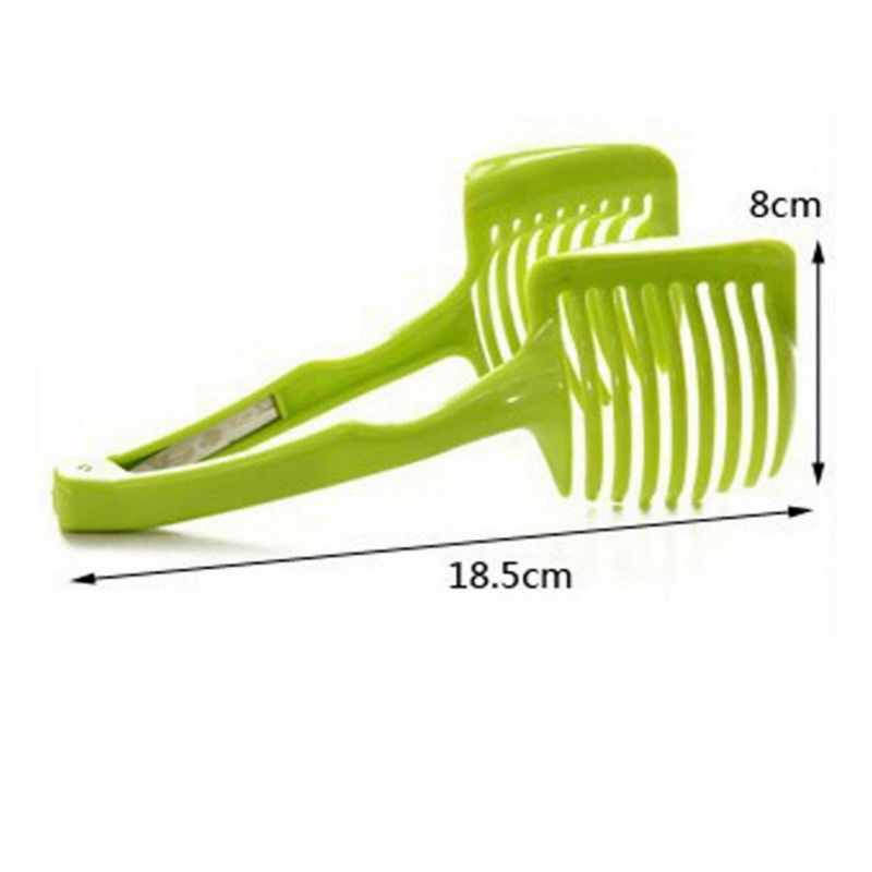 Ustenisla de bucatarie tip cleste pentru feliat fructe si legume  material abs, 8 x 18.5 cm, verde [3]
