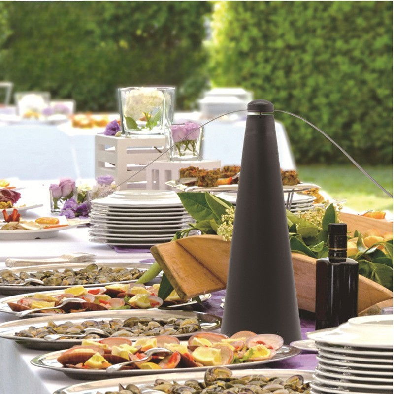 Ventilator exterior, repelent pentru muste/tantari, cablu usb, slot baterii, 9 x 9 x 20 cm, negru [8]