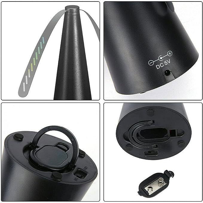 Ventilator exterior, repelent pentru muste/tantari, cablu usb, slot baterii, 9 x 9 x 20 cm, negru [3]
