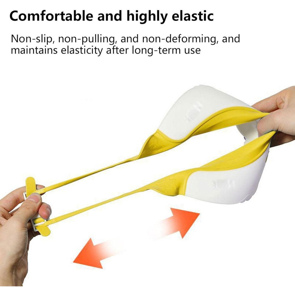 Viziera de protectie baie pentru copii, fippy, model dinozaur, dimensiune ajustabila, durabil, usor de curatat, impotriva samponului, pentru ochi si urechi, tpe+pp, 22x21 cm, galben [8]