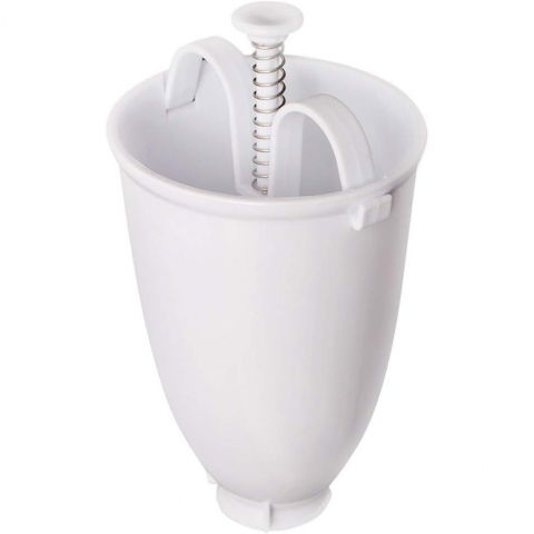 Accesorii pentru pregătirea alimentelor - Accesoriu de bucatarie pentru gogosi, dozator pentru aluat, dispozitiv manual, forma de gogosi, pentru gatit, 18x10x10 cm, alb