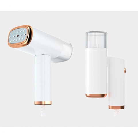 Aparat de calcat vertical portabil cu abur, putere 1000w, rezervor de 100 ml, priza, functie anti calcar si auto curatare, pliabil, 15x17x7.5 cm, alb [3]