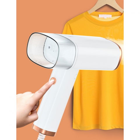 Aparat de calcat vertical portabil cu abur, putere 1000w, rezervor de 100 ml, priza, functie anti calcar si auto curatare, pliabil, 15x17x7.5 cm, alb [5]