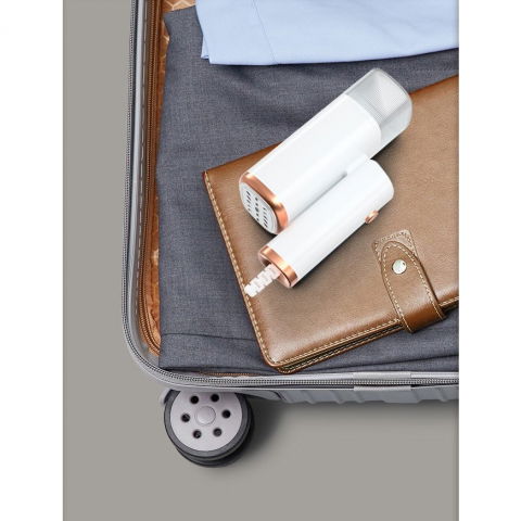 Aparat de calcat vertical portabil cu abur, putere 1000w, rezervor de 100 ml, priza, functie anti calcar si auto curatare, pliabil, 15x17x7.5 cm, alb [13]