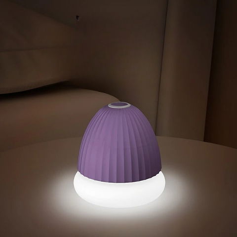 Aparat de scame 2 in 1, curatare haine si lampa de veghe, 3 trepte, incarcare tip c, 4 w, 9 x 10 cm, mov [3]