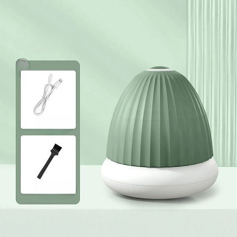 Aparat de scame 2 in 1, curatare haine si lampa de veghe, 3 trepte, incarcare tip c, 4 w, 9 x 10 cm, verde [1]