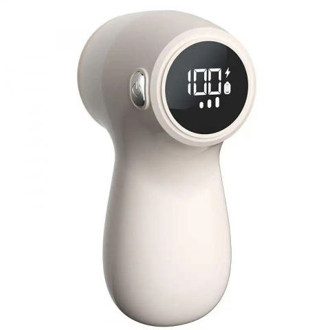 Îngrijire şi confort acasă - Aparat electric de curatat scame 2in1, indepartare scame si aspirare, 15 x 8.5 cm, din abs si otel inoxidabil, incarcare usb tip c, bej