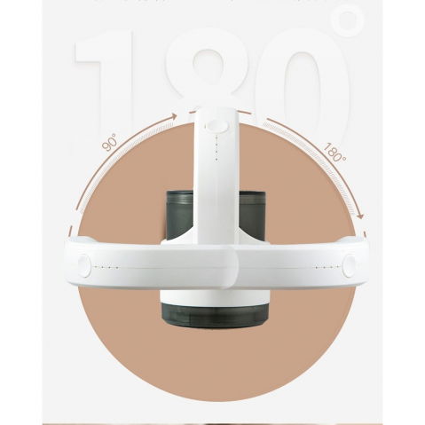 Aparat pentru curatat scame, par si praf, cu led, pentru diferite tipuri de material, cu lame din otel inoxidabil, compartiment de depozitare, maner reglabil, 11x10.5x8.7 cm, alb [8]