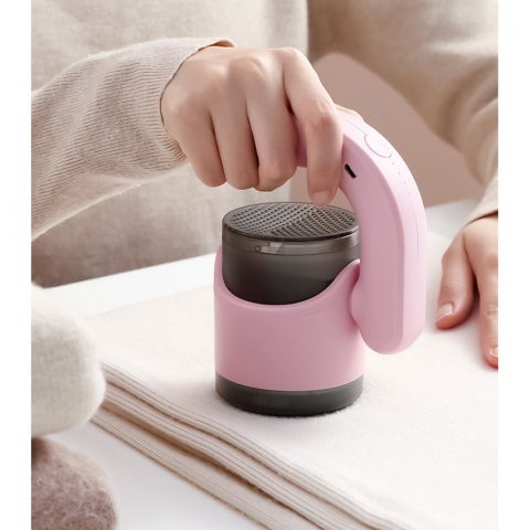 Aparat pentru curatat scame, par si praf, cu led, pentru diferite tipuri de material, cu lame din otel inoxidabil, compartiment de depozitare, maner reglabil, 11x10.5x8.7 cm, roz [3]