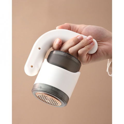 Aparat pentru curatat scame, par si praf, cu led, pentru diferite tipuri de material, cu lame din otel inoxidabil, compartiment de depozitare, maner reglabil, 11x10.5x8.7 cm, alb [3]