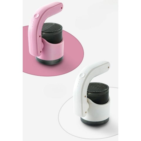 Aparat pentru curatat scame, par si praf, cu led, pentru diferite tipuri de material, cu lame din otel inoxidabil, compartiment de depozitare, maner reglabil, 11x10.5x8.7 cm, roz [6]