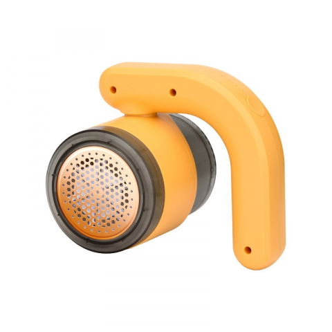 Îngrijire şi confort acasă - Aparat pentru curatat scame, par si praf, cu led, pentru diferite tipuri de material, cu lame din otel inoxidabil, compartiment de depozitare, maner reglabil, 11x10.5x8.7 cm, galben
