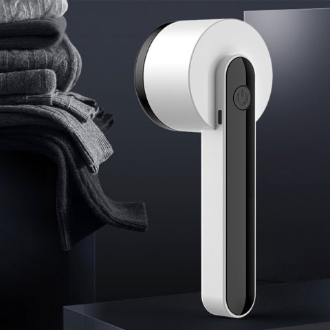 Aparat pentru curatat scame, par si praf, trimmer pentru diferite tipuri de material, cu lame din otel inoxidabil, maner ergonomic, incarcare prin usb, alb [1]