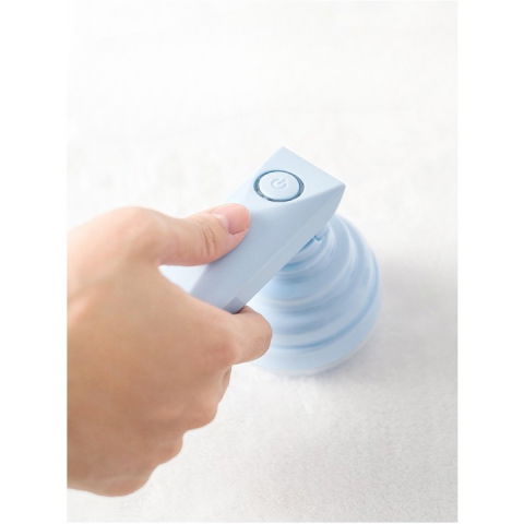 Aparat pentru curatat scame, par si praf, trimmer pentru diferite tipuri de material, cu lame din otel inoxidabil, maner flexibil, incarcare prin usb, 13x8 cm, albastru [4]