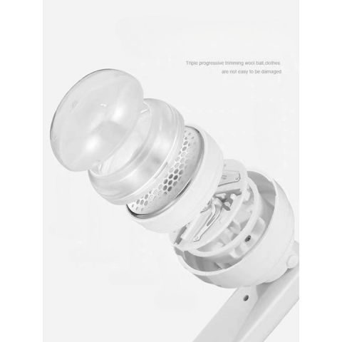 Aparat pentru curatat scame, par si praf, trimmer pentru diferite tipuri de material, cu lame din otel inoxidabil, maner flexibil, incarcare prin usb, 13x8 cm, alb [7]