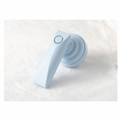 Aparat pentru curatat scame, par si praf, trimmer pentru diferite tipuri de material, cu lame din otel inoxidabil, maner flexibil, incarcare prin usb, 13x8 cm, albastru [9]