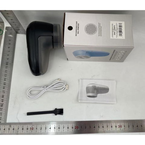 Aparat scame si par haine, electric, usb inclus, periuta curatare, pentru diferite tesaturi, 13 x 6.8 x 5.8 cm, negru [1]