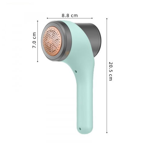 Aparat scame si par haine, electric, usb inclus, periuta curatare, pentru diferite tesaturi, 3 trepte, 20.5 x 8.8 x 7 cm, verde [3]