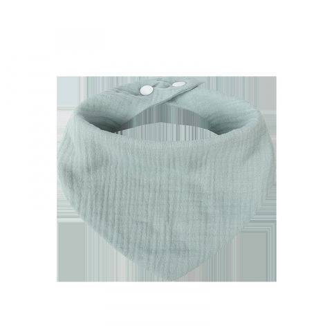 Baveta triunghiulara, din bumbac, pentru copii 0-12 luni, 33x32 cm, rezistenta la apa, albastru [4]