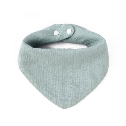 Scaune, seturi de masă și accesorii bebeluși - Baveta triunghiulara, din bumbac, pentru copii 0-12 luni, 33x32 cm, rezistenta la apa, albastru