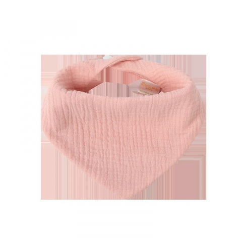 Baveta triunghiulara, din bumbac, pentru copii 0-12 luni, 33x32 cm, rezistenta la apa, roz [4]