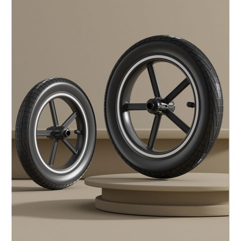 Bicicleta pentru copii, fara pedale, pentru 2-6 ani, 2 roti silentioase, sa reglabila 43 - 58 cm, din plastic si fibra de sticla, 88 x 56 x 43 cm, alb [2]