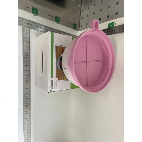 Bol feliator pentru salata, castron multifunctional pentru legume si fructe, pentru spalat si taiat legumele, cu scurgere si tocator, ergonomic, protectie pentru maini, 21x18.5x11.5 cm, roz [1]