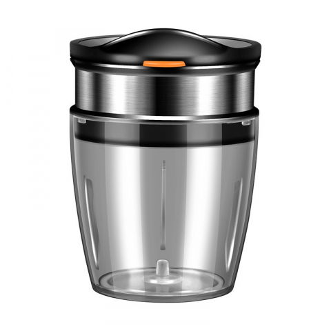 Accesorii pentru pregătirea alimentelor - Borcan feliator de fructe si legume, lame in inox incorporate, feliator pentru fructe si legume de dimensiuni mici si medii, 10.5 x 6 cm, negru