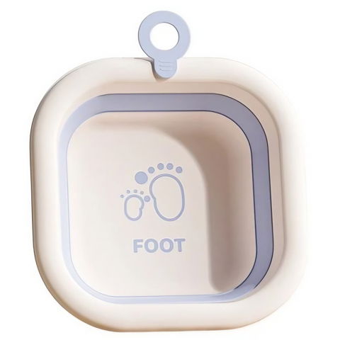 Igienă, baie și accesorii bebeluși şi copii - Cada pliabila pentru baie pentru copii, cadita pentru bebelusi, model patrat pentru picioare, albastru, 30x30x3.5 cm, 3.5 l