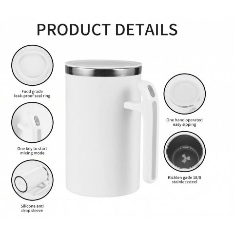 Cana portabila cu mixer incorporat, pe baterii, 380 ml, alb [4]