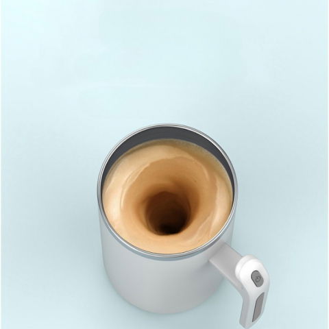 Cana portabila cu mixer incorporat, pe baterii, 380 ml, alb [3]