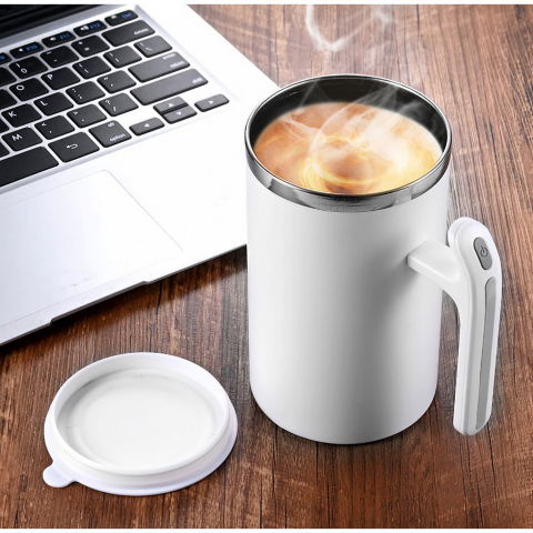 Cana portabila cu mixer incorporat, pe baterii, 380 ml, alb [6]